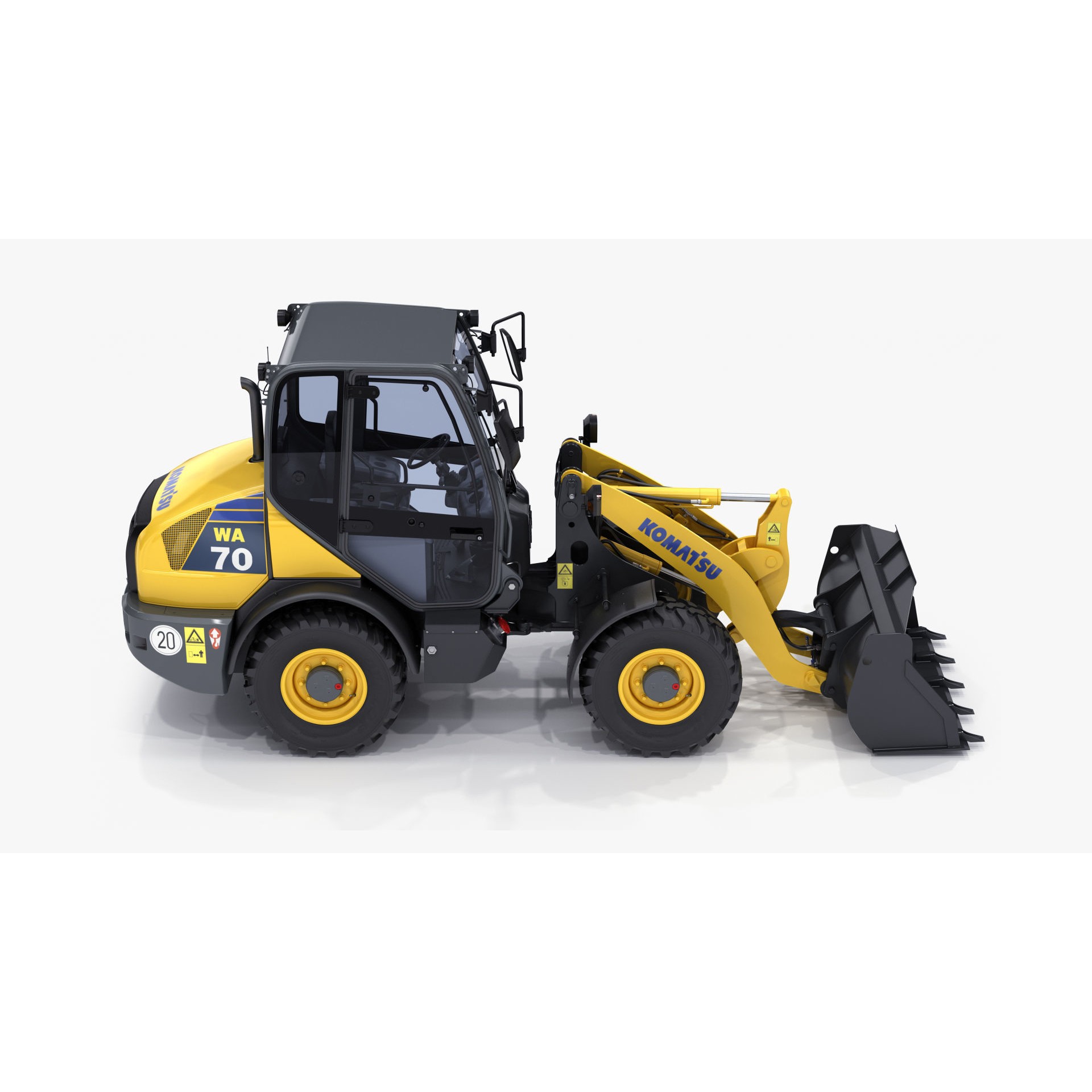 Komatsu WA70-7 Wheel Loader - Detailed 3D Model - View 8