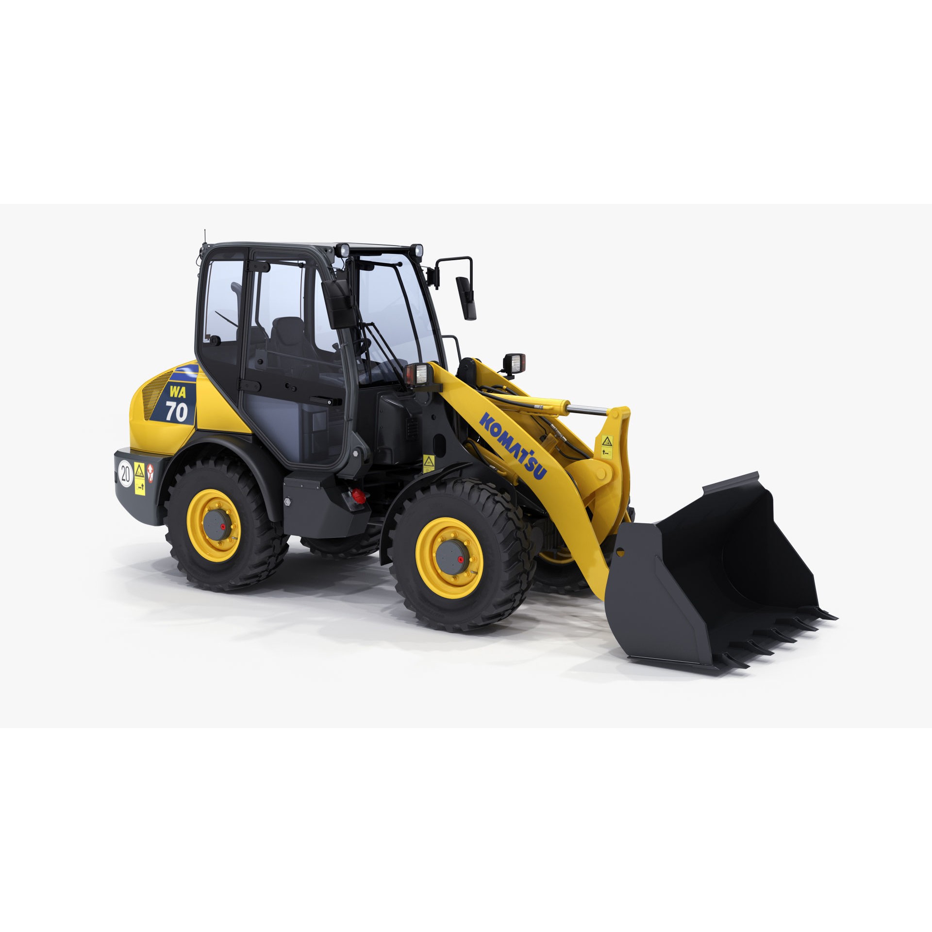 Komatsu WA70-7 Wheel Loader - Detailed 3D Model - View 9