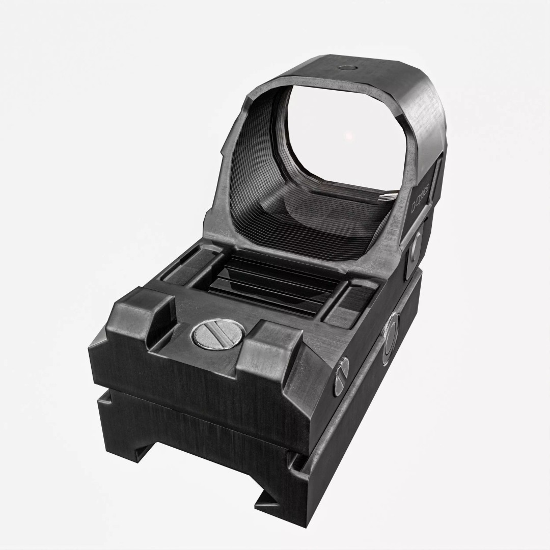 Red Dot Sight 3D Model – Low Poly PBR Game Asset, FBX/Blender - View 10