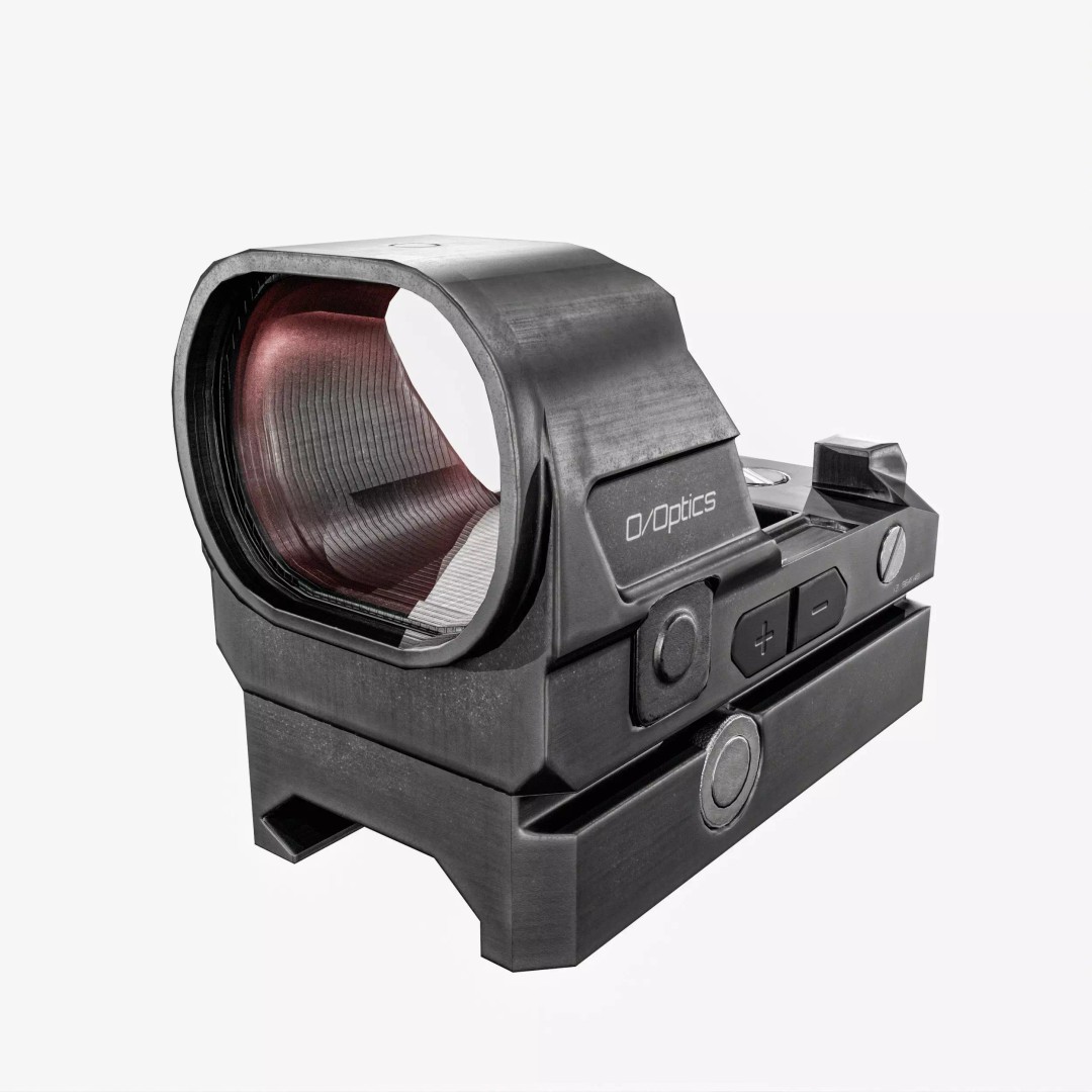 Red Dot Sight 3D Model – Low Poly PBR Game Asset, FBX/Blender - View 11