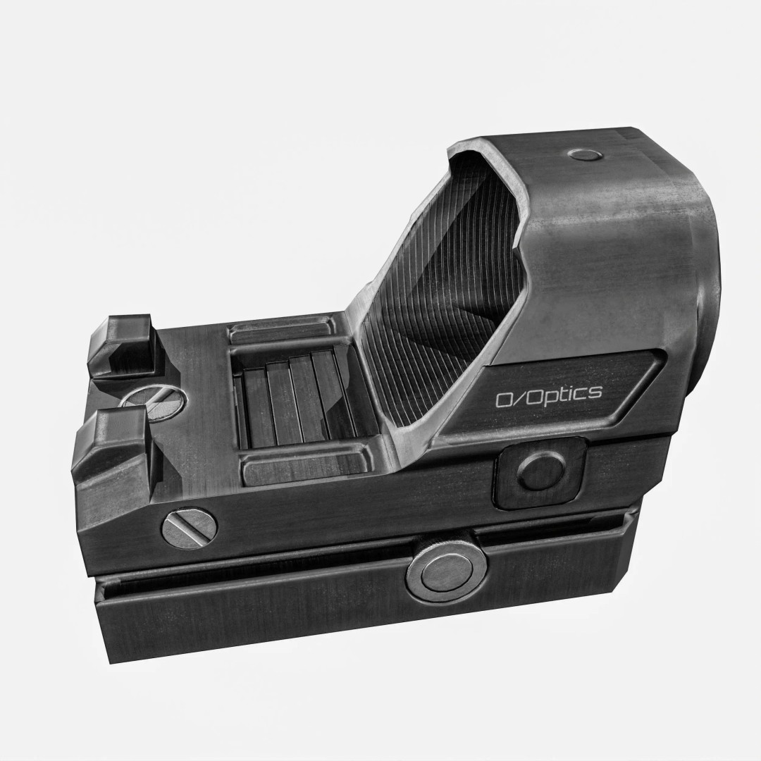 Red Dot Sight 3D Model – Low Poly PBR Game Asset, FBX/Blender - View 15