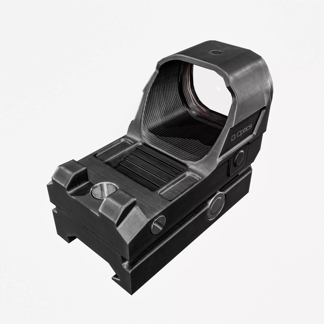 Red Dot Sight 3D Model – Low Poly PBR Game Asset, FBX/Blender - View 16