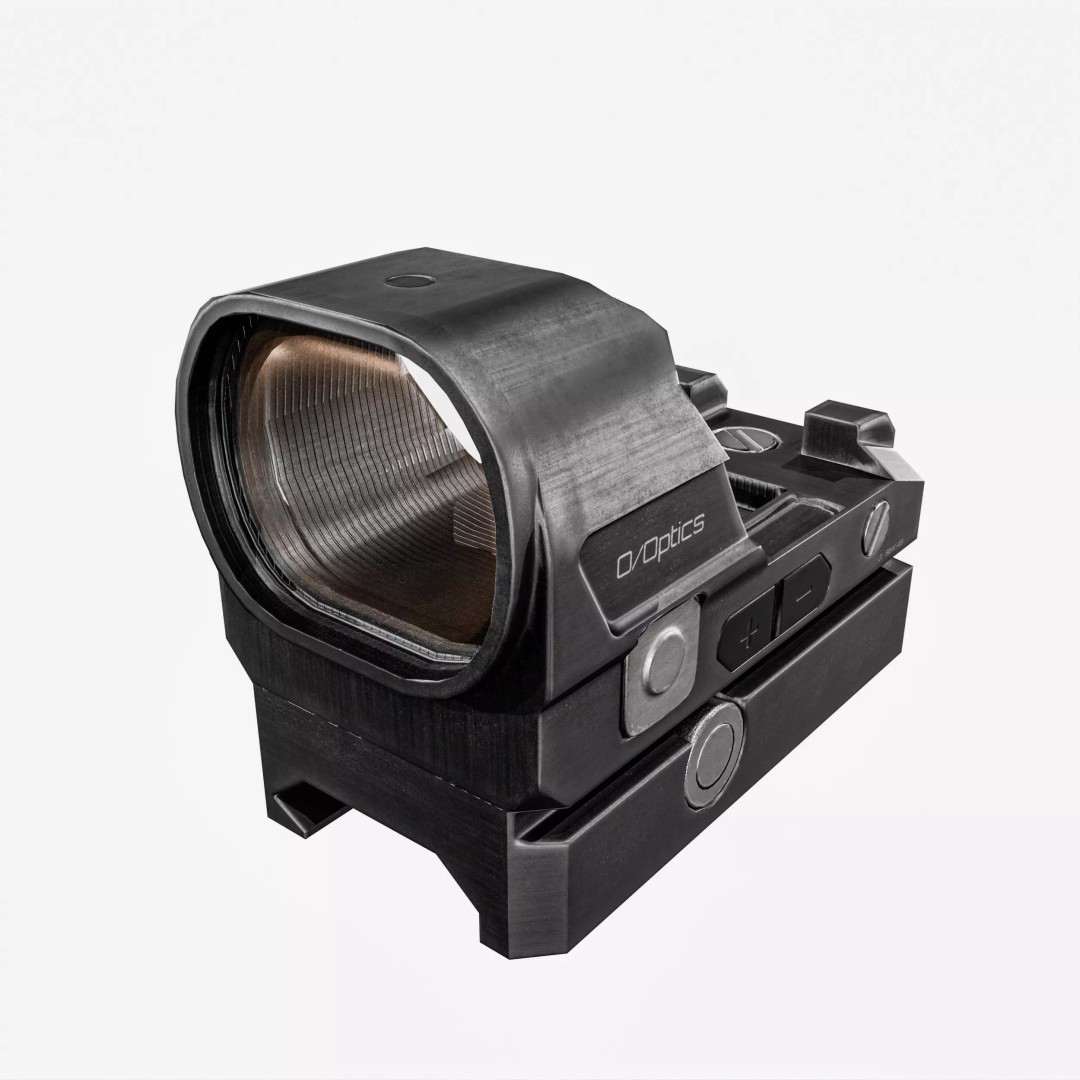 Red Dot Sight 3D Model – Low Poly PBR Game Asset, FBX/Blender - View 19