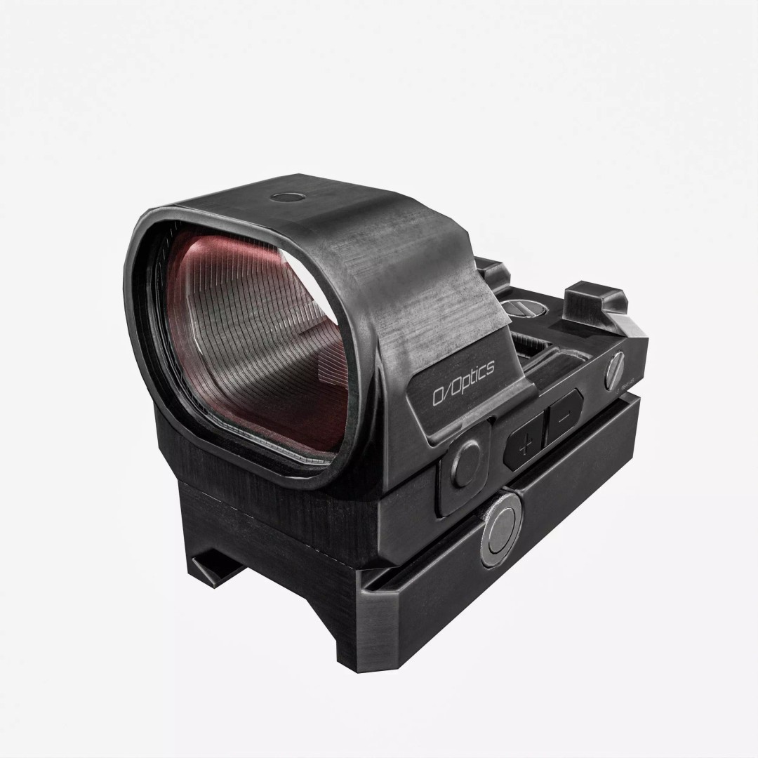 Red Dot Sight 3D Model – Low Poly PBR Game Asset, FBX/Blender - View 20