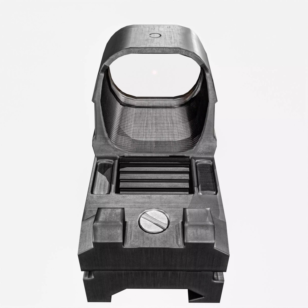 Red Dot Sight 3D Model – Low Poly PBR Game Asset, FBX/Blender - View 21