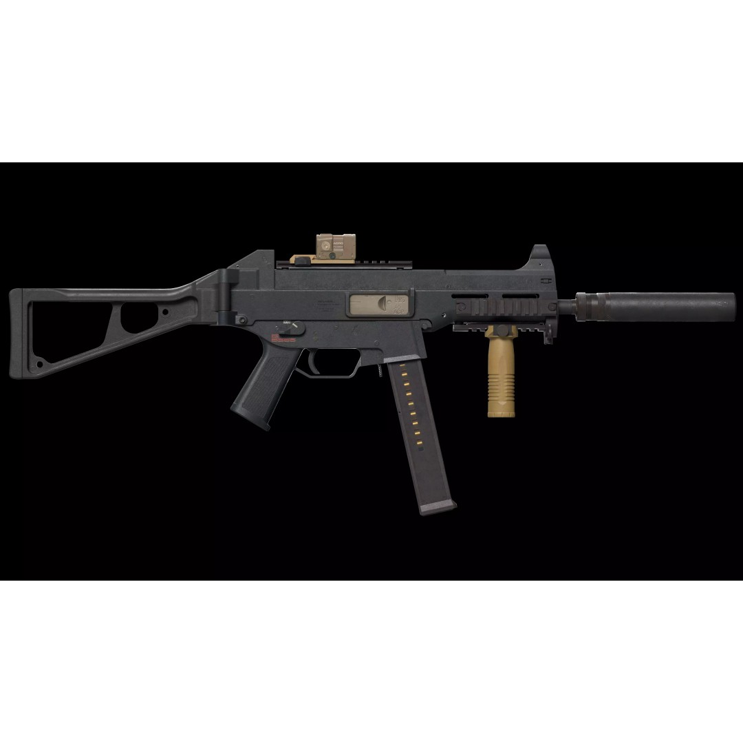 HK UMP 45 ACP 3D Model – Low Poly Game-Ready Tactical Pack, FBX