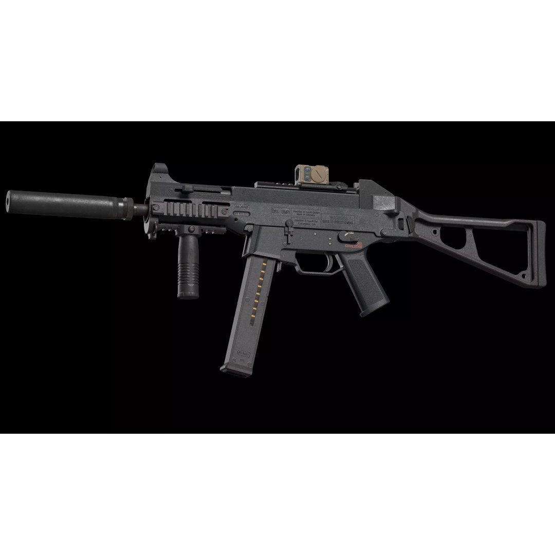 HK UMP 45 ACP 3D Model – Low Poly Game-Ready Tactical Pack, FBX - View 10