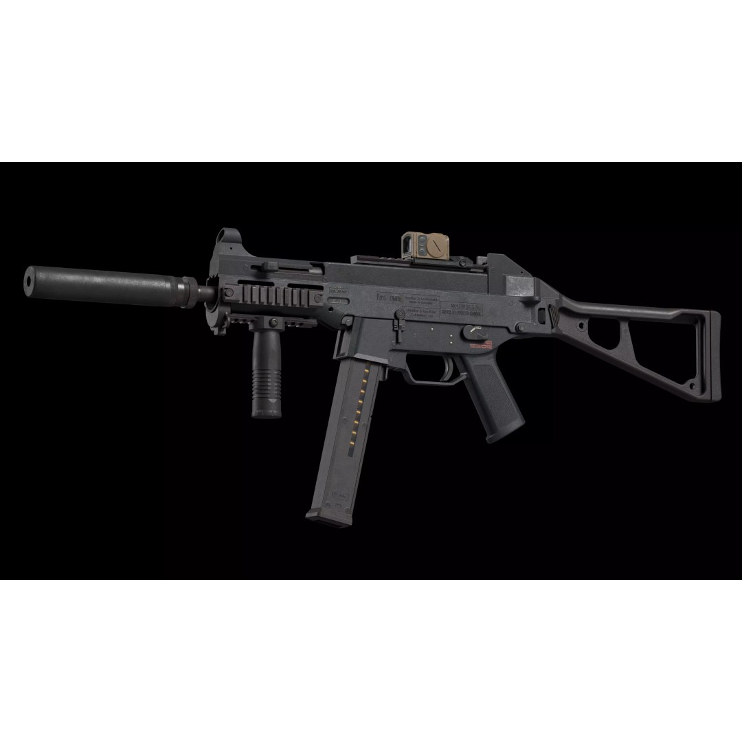 HK UMP 45 ACP 3D Model – Low Poly Game-Ready Tactical Pack, FBX - View 13