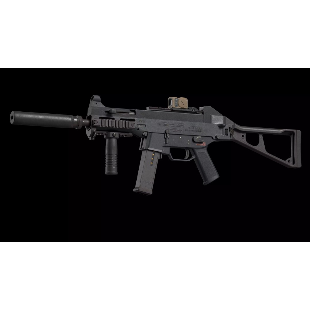 HK UMP 45 ACP 3D Model – Low Poly Game-Ready Tactical Pack, FBX - View 14