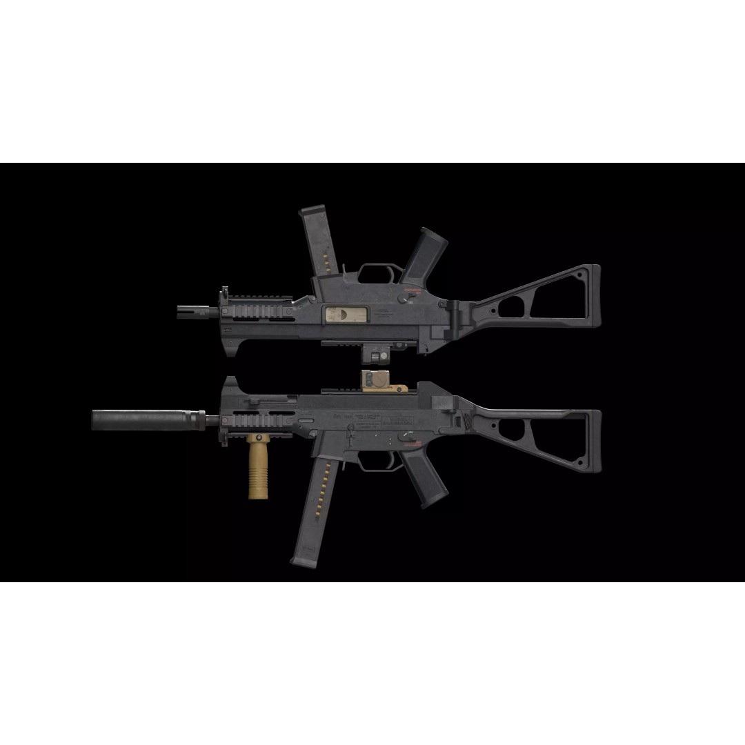 HK UMP 45 ACP 3D Model – Low Poly Game-Ready Tactical Pack, FBX - View 15