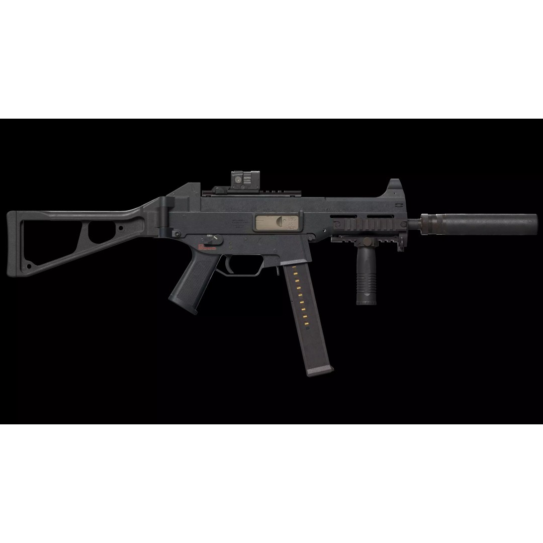 HK UMP 45 ACP 3D Model – Low Poly Game-Ready Tactical Pack, FBX - View 3