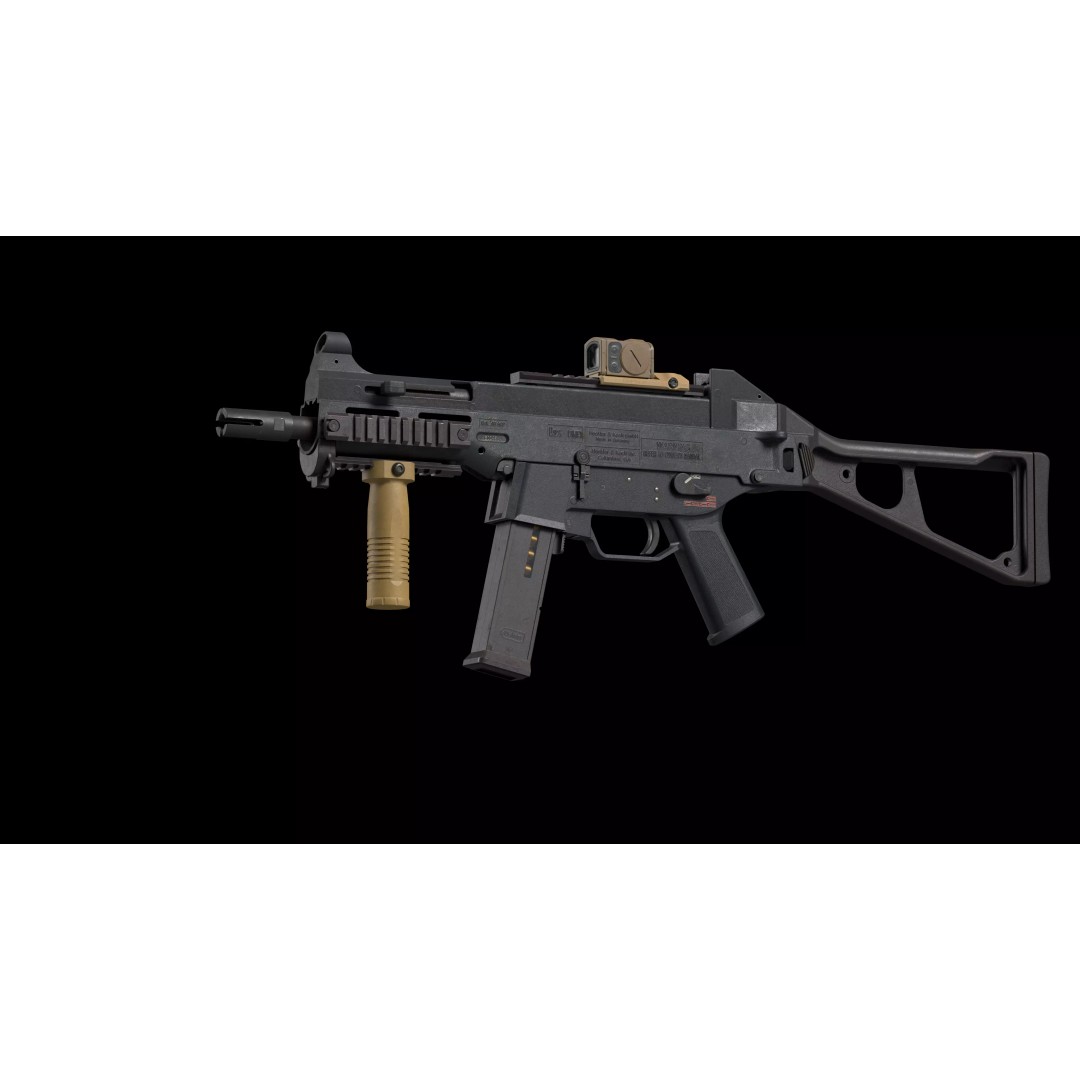 HK UMP 45 ACP 3D Model – Low Poly Game-Ready Tactical Pack, FBX - View 5