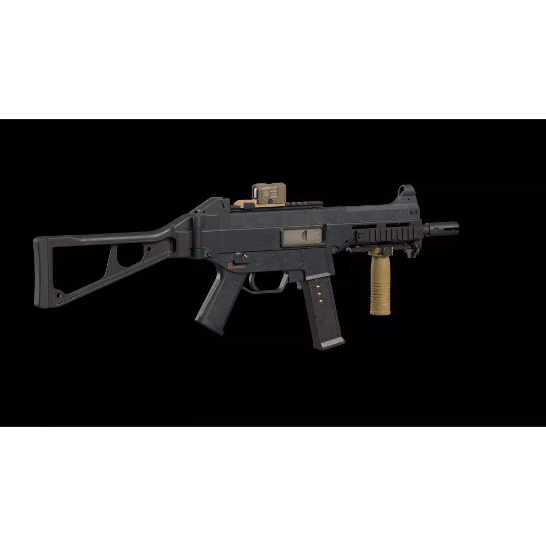 HK UMP 45 ACP 3D Model – Low Poly Game-Ready Tactical Pack, FBX - View 6