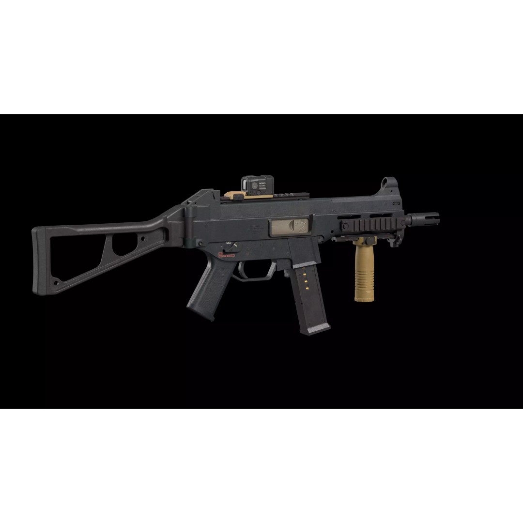 HK UMP 45 ACP 3D Model – Low Poly Game-Ready Tactical Pack, FBX - View 7