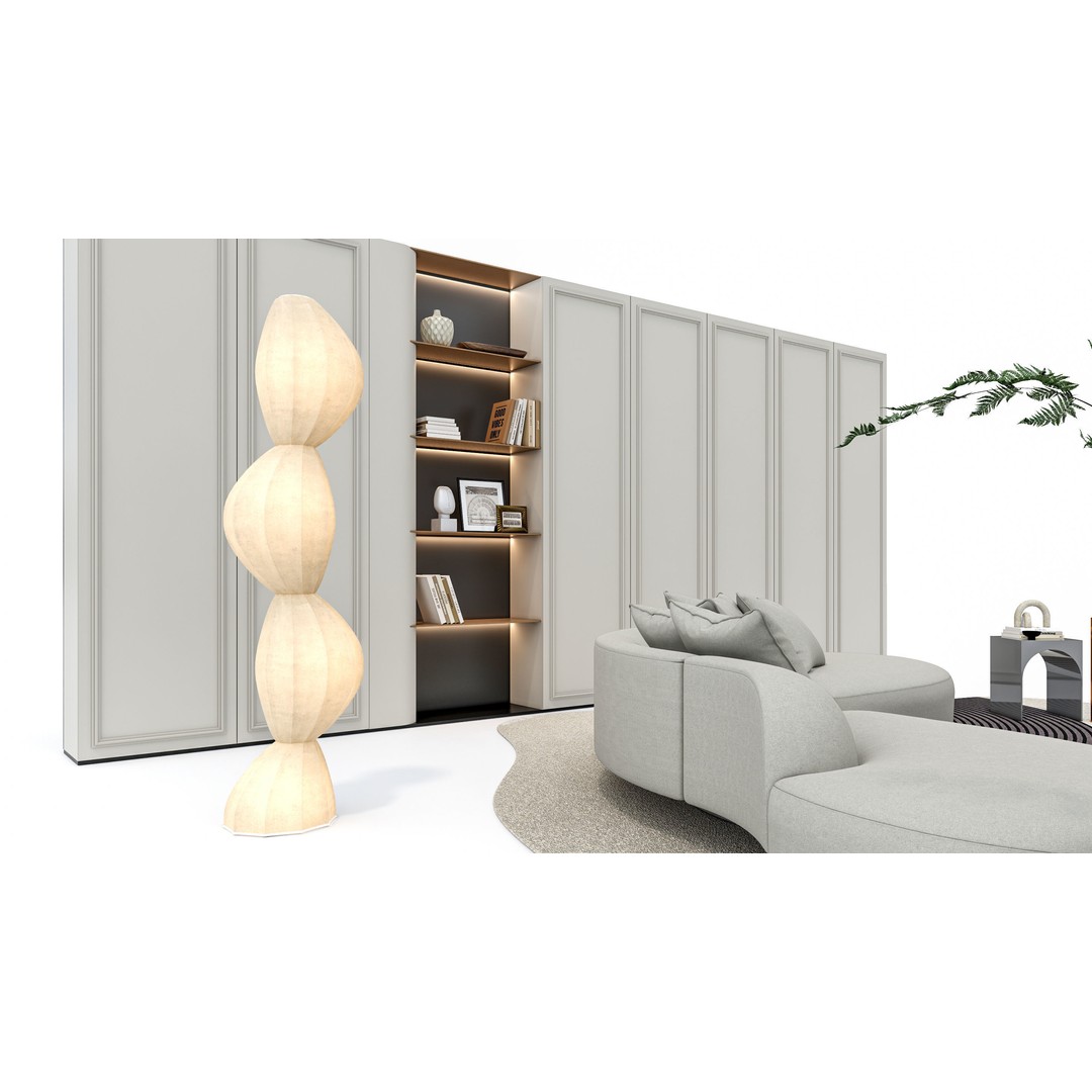 Modern Living Room Sofa Set 3D Model – Game-Ready, PBR, Multiple Formats - View 10