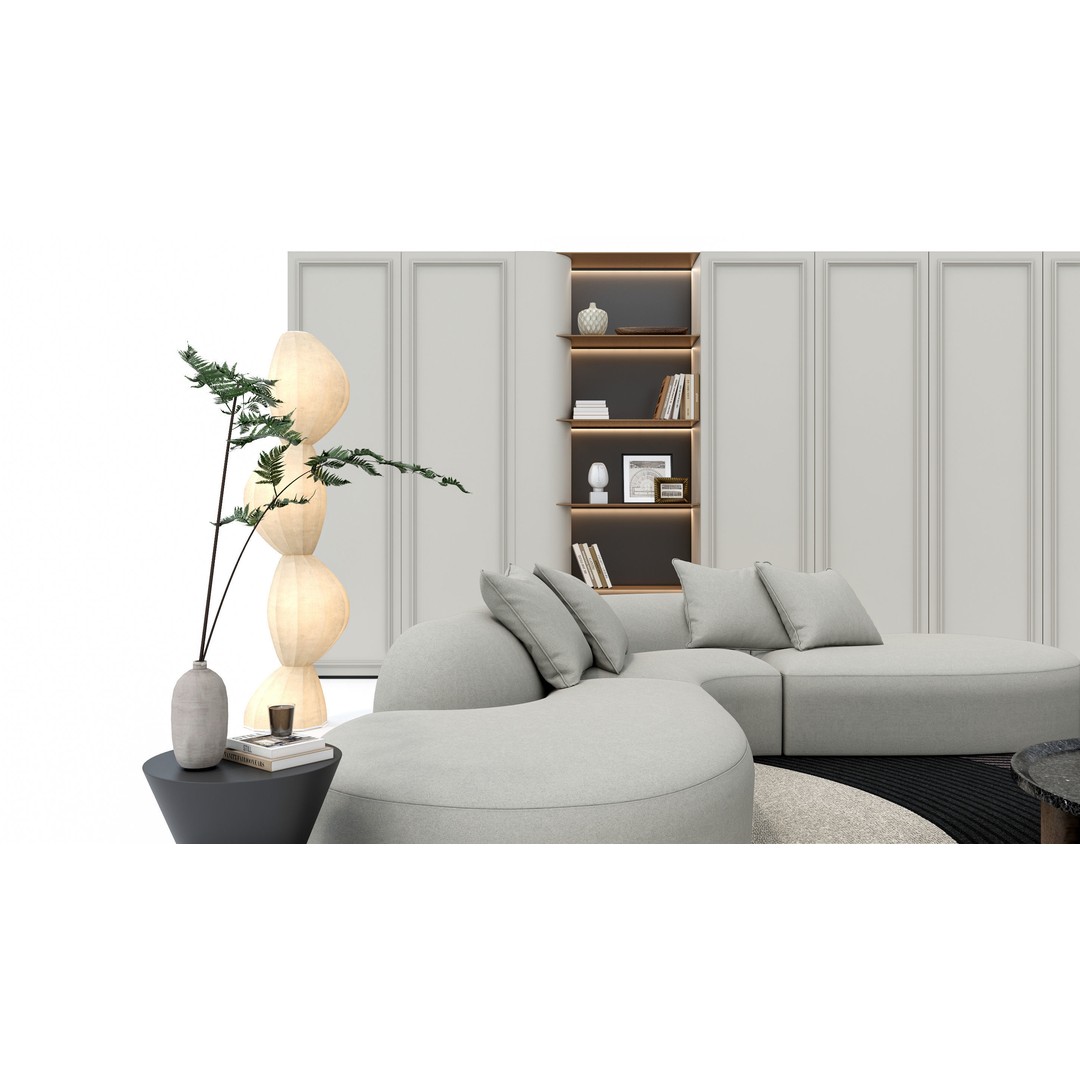 Modern Living Room Sofa Set 3D Model – Game-Ready, PBR, Multiple Formats - View 11