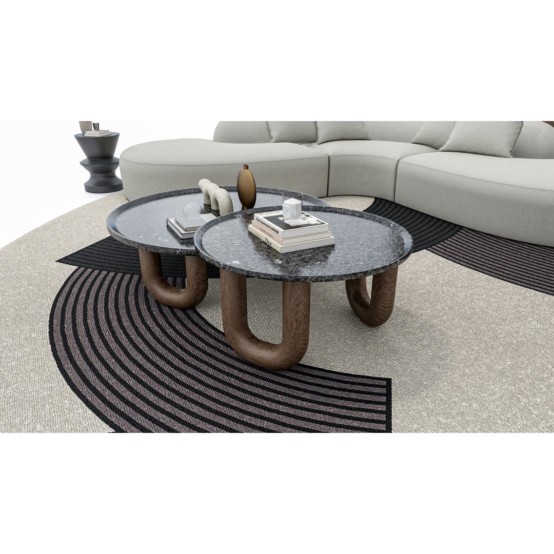 Modern Living Room Sofa Set 3D Model – Game-Ready, PBR, Multiple Formats - View 13