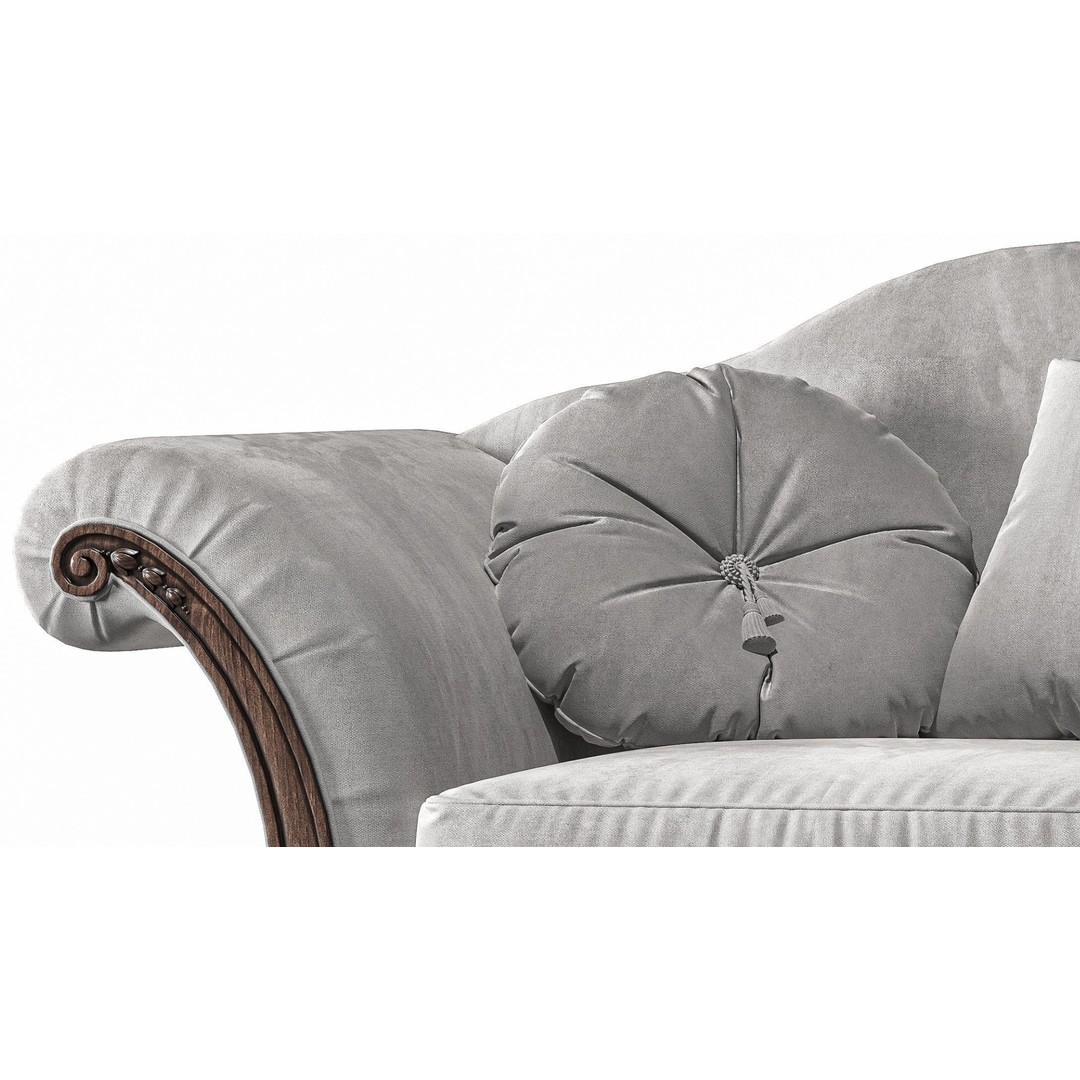 Juliette's Interiors Italian Armchair 3D Model – Classic Rococo Style, FBX - View 11