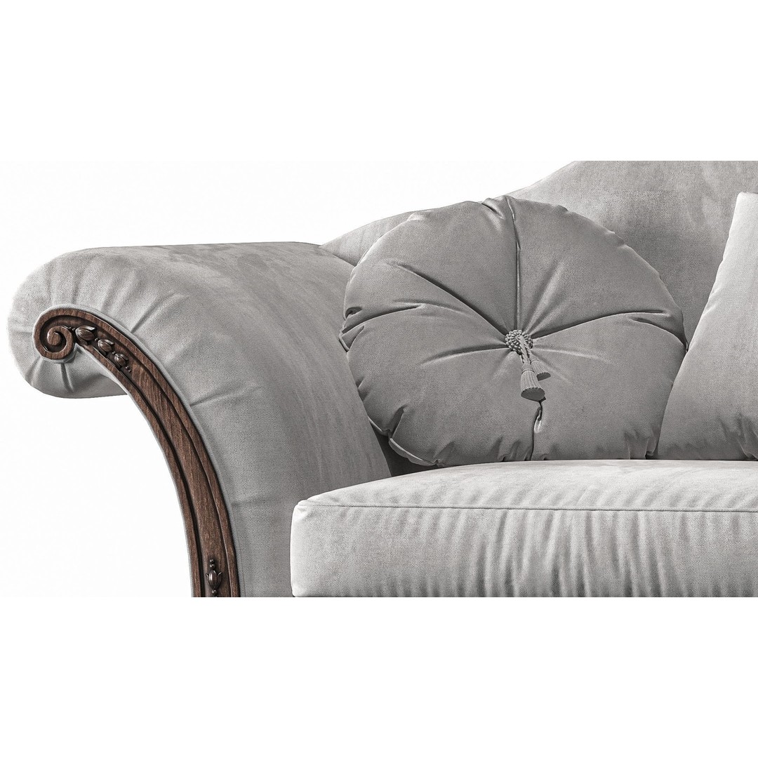 Juliette's Interiors Italian Armchair 3D Model – Classic Rococo Style, FBX - View 7