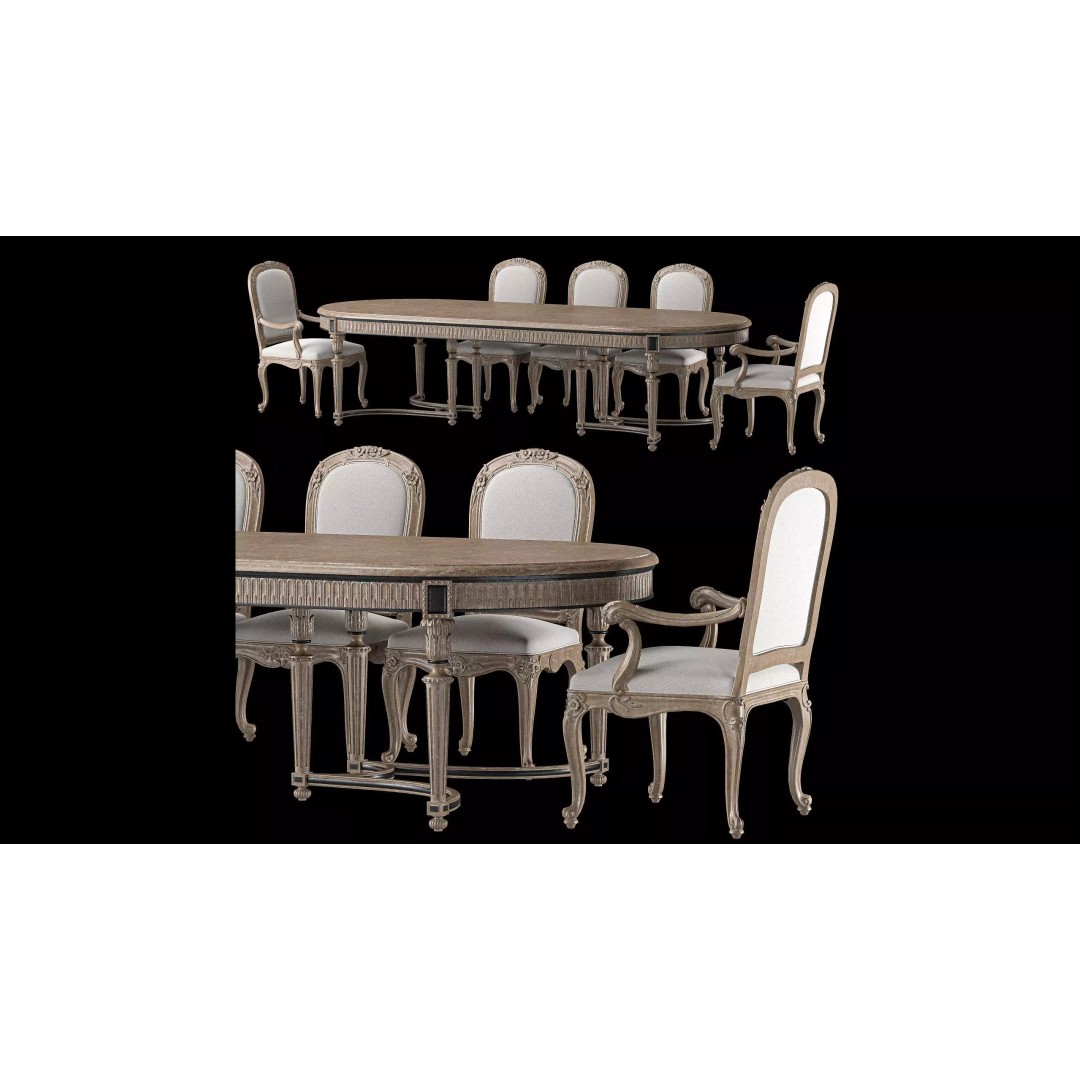 Roberto Giovannini Dining Table & Chair 3D Model – Art 1395, Game Ready - View 2