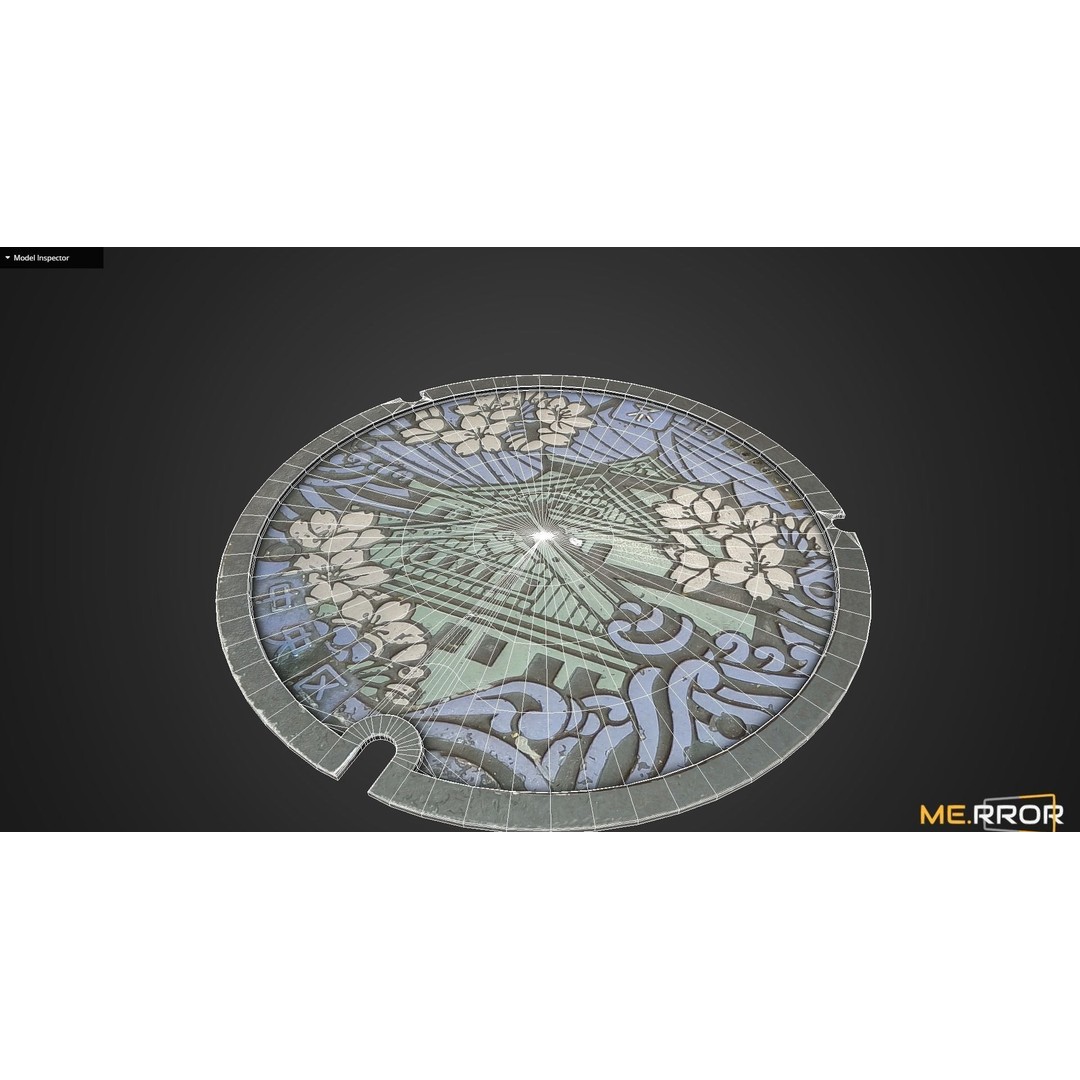 Osaka Manhole 3D Model – Low Poly Game Ready Asset, FBX, OBJ