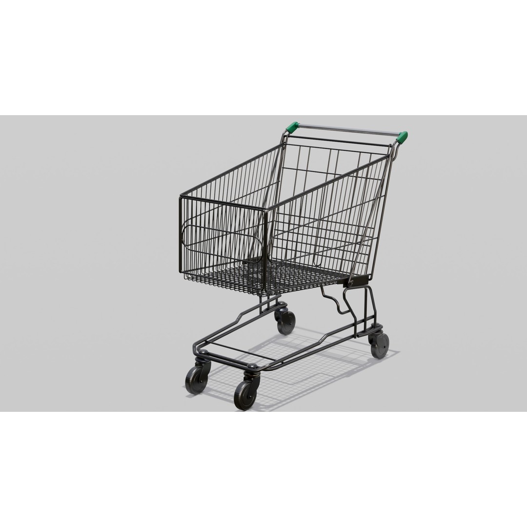 Steel Cart 3D Model – Low Poly Digital Asset, FBX, PBR Textures