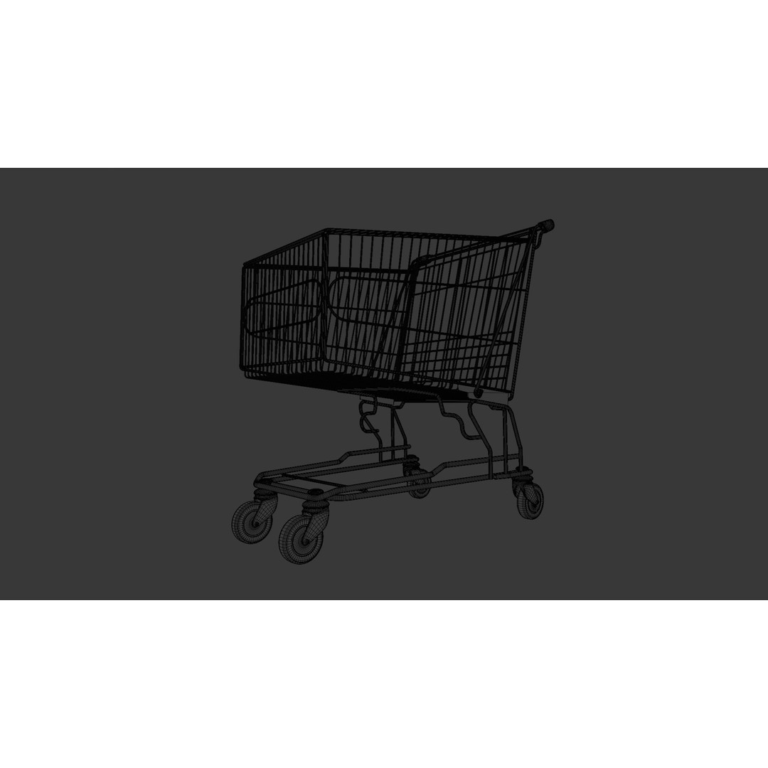 Steel Cart 3D Model – Low Poly Digital Asset, FBX, PBR Textures - View 10