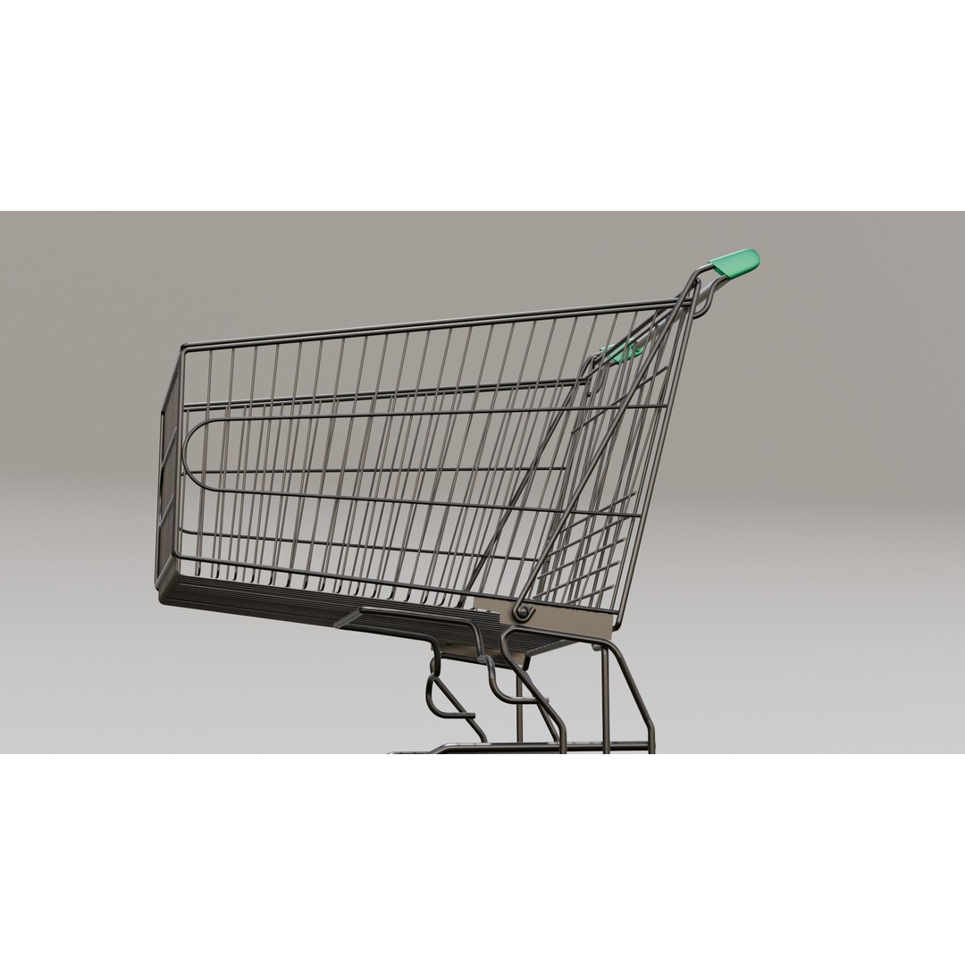 Steel Cart 3D Model – Low Poly Digital Asset, FBX, PBR Textures - View 16