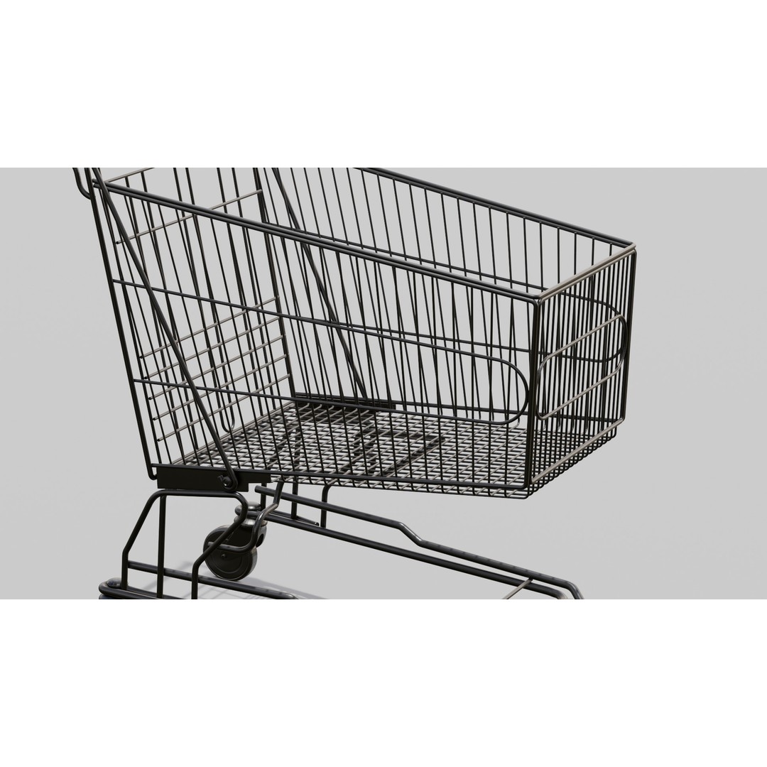 Steel Cart 3D Model – Low Poly Digital Asset, FBX, PBR Textures - View 17