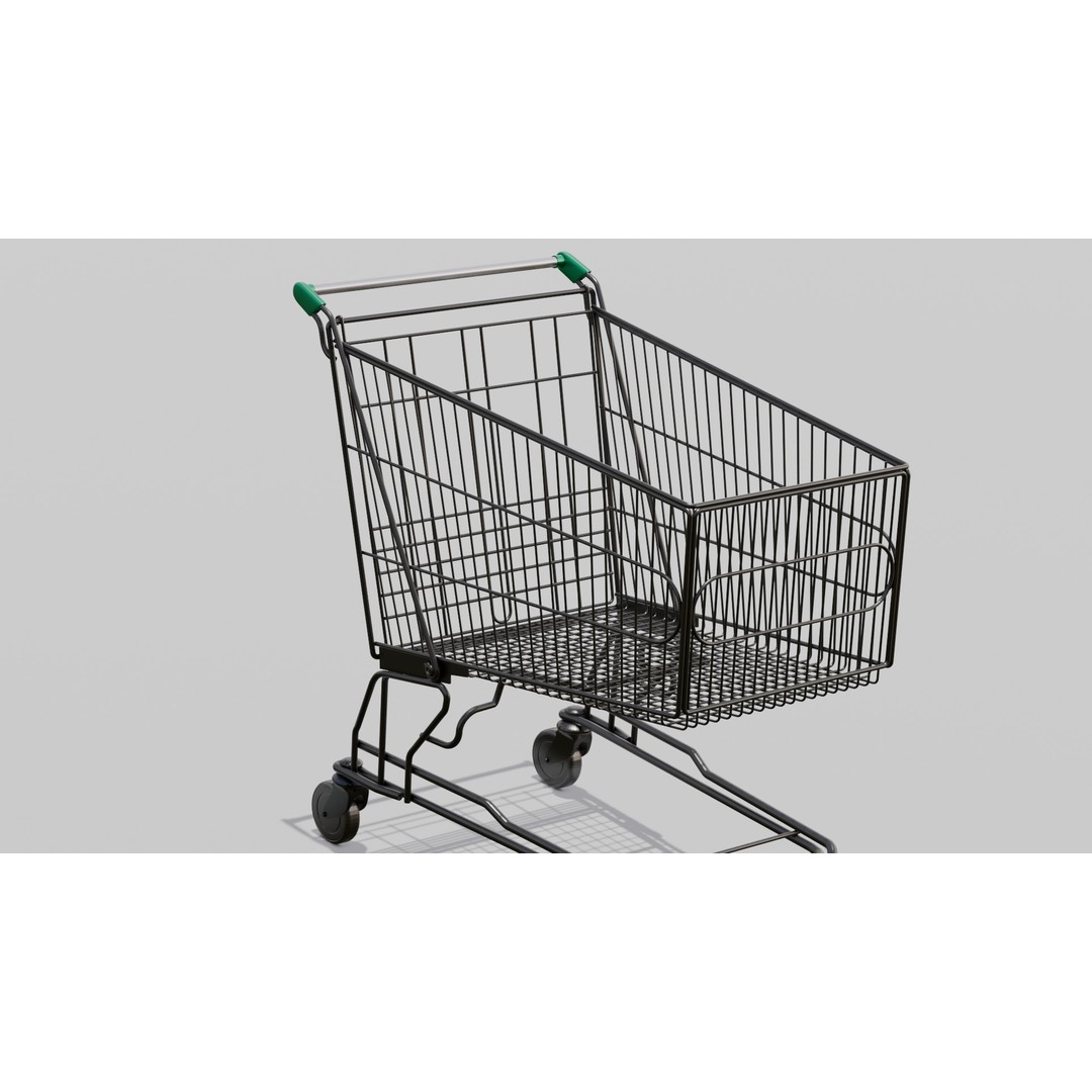 Steel Cart 3D Model – Low Poly Digital Asset, FBX, PBR Textures - View 18
