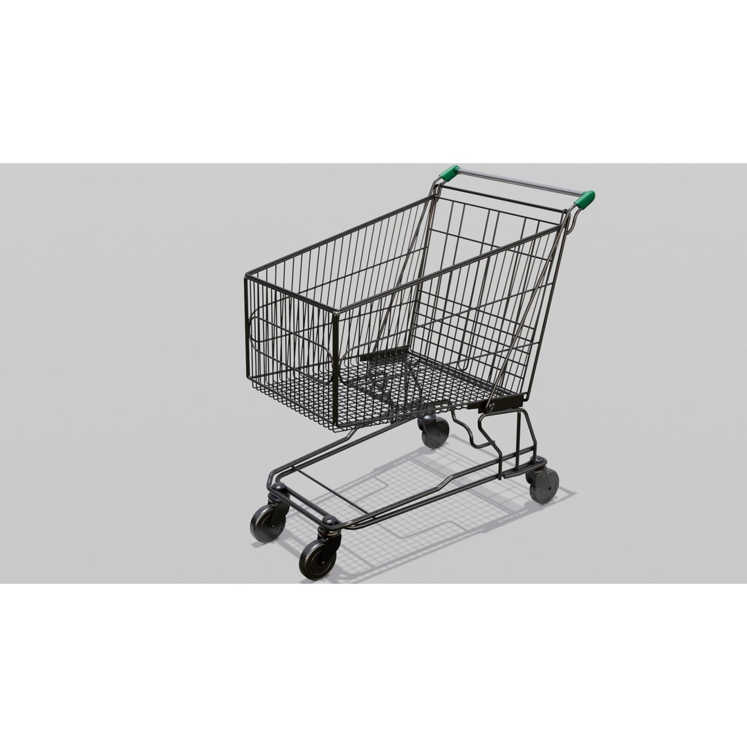 Steel Cart 3D Model – Low Poly Digital Asset, FBX, PBR Textures - View 3