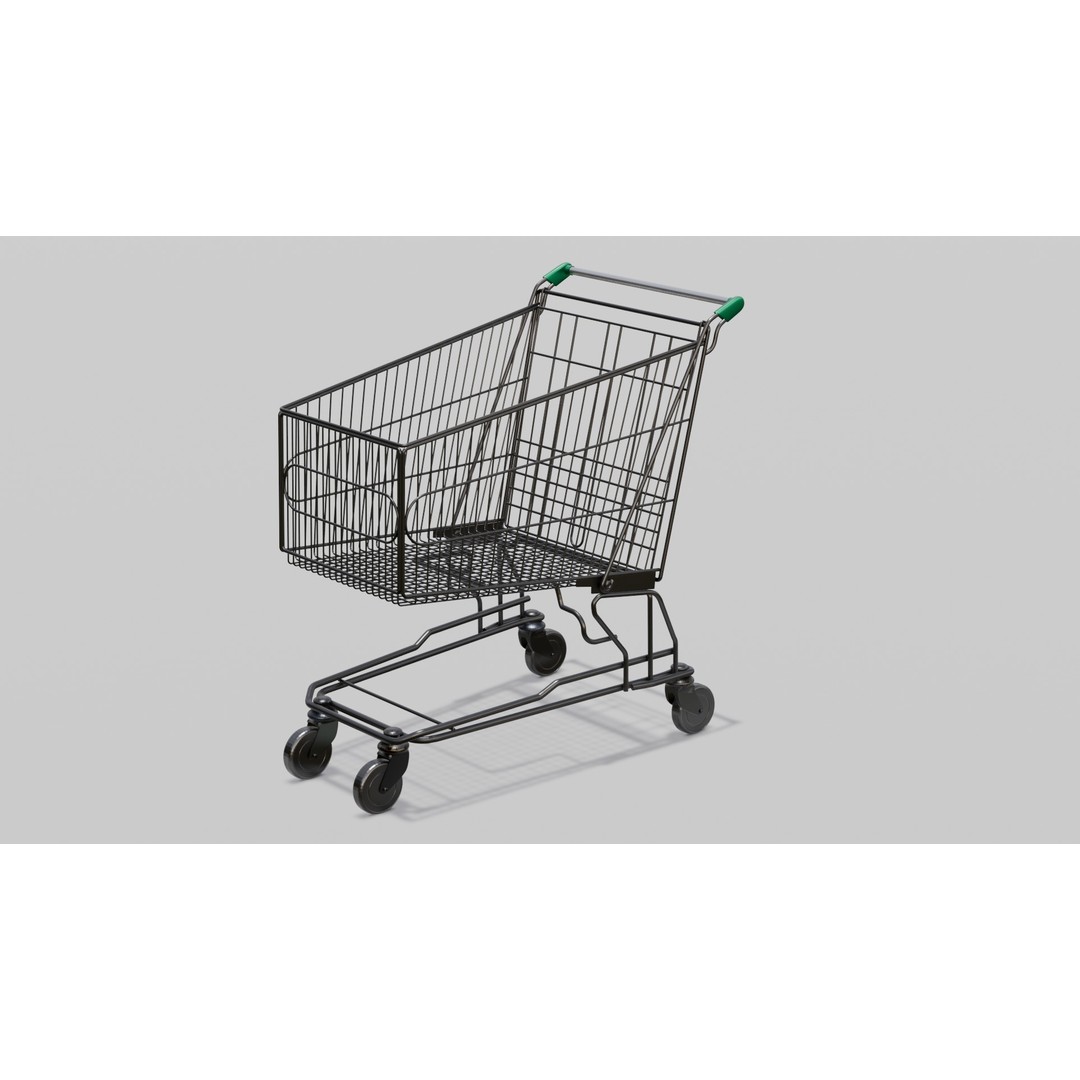 Steel Cart 3D Model – Low Poly Digital Asset, FBX, PBR Textures - View 5