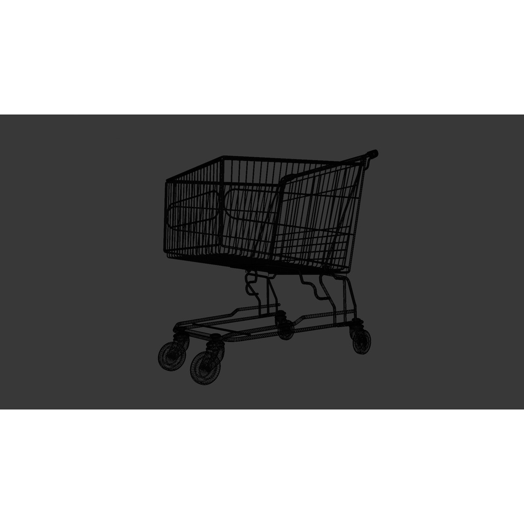 Steel Cart 3D Model – Low Poly Digital Asset, FBX, PBR Textures - View 9