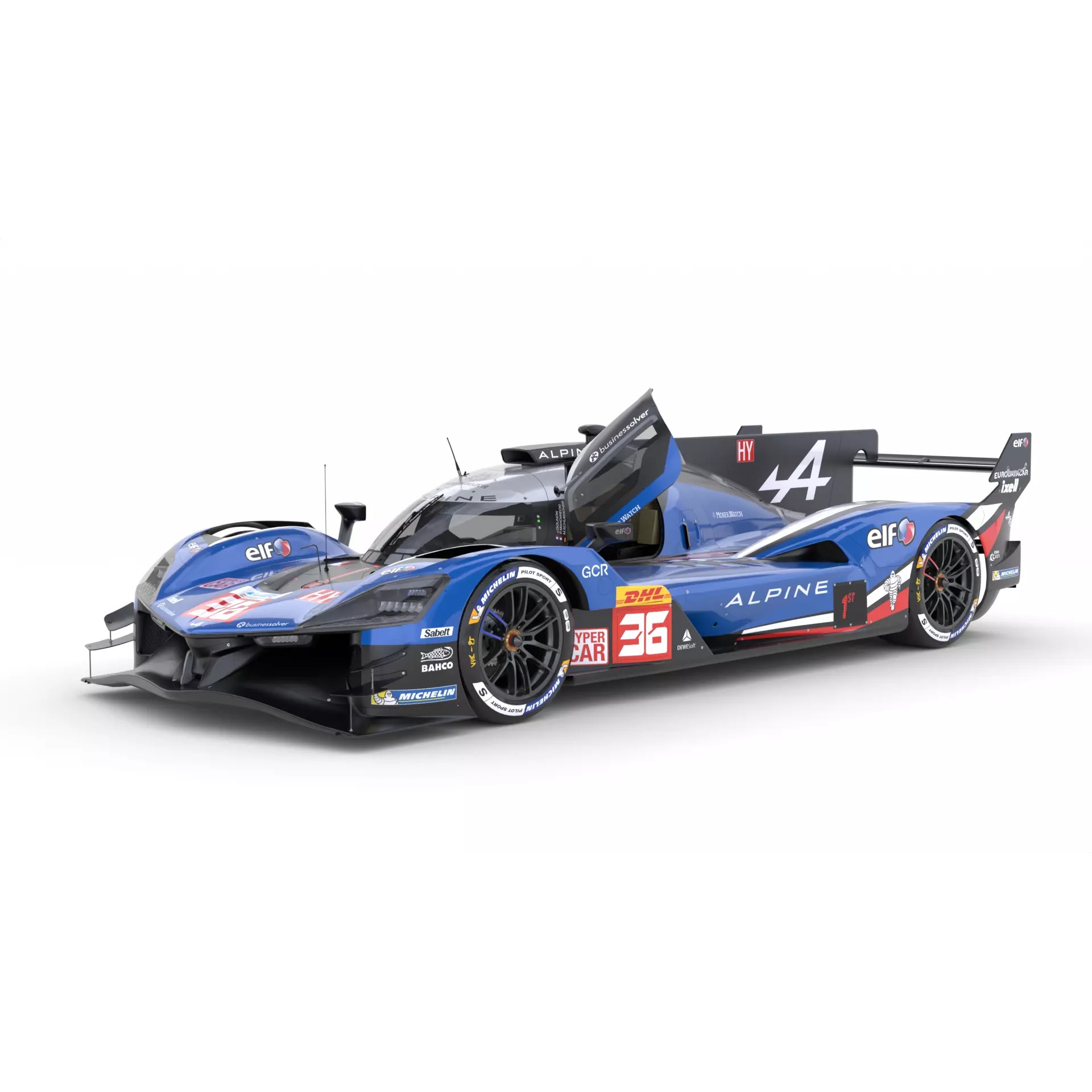 Alpine A424 LMDh 2025 WEC - Game-Ready 3D Model - View 11