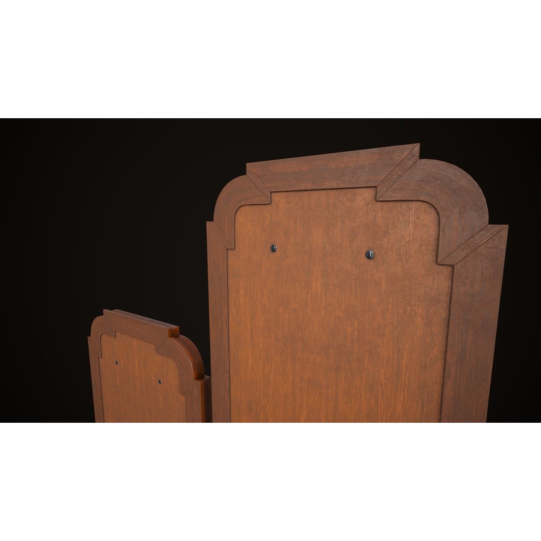 Vintage Mirror 3D Model – Low Poly Game Asset, FBX, PBR Textures - View 11
