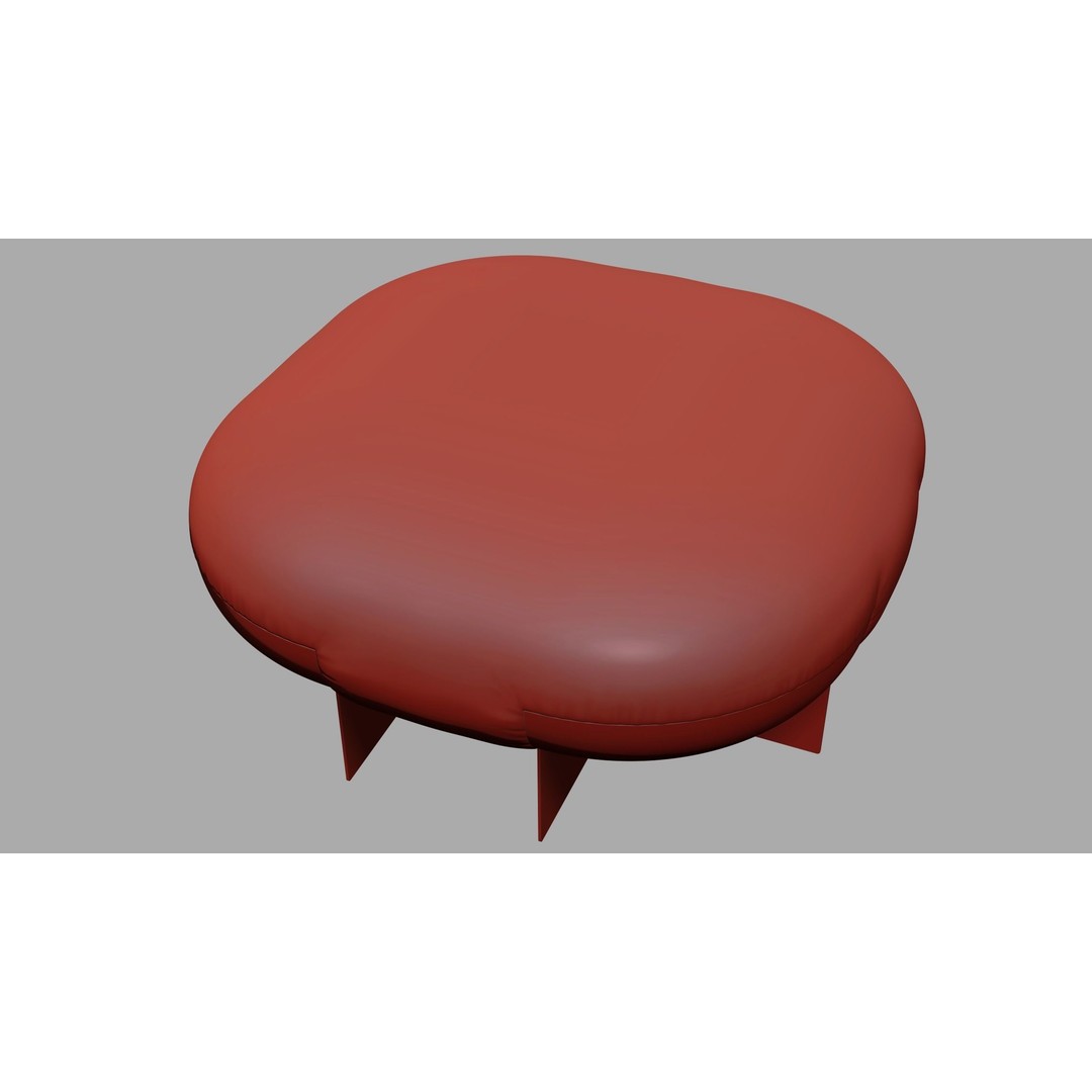 ORI Pouffe 3D Model – Elegant Furniture Design, FBX, Game-Ready
