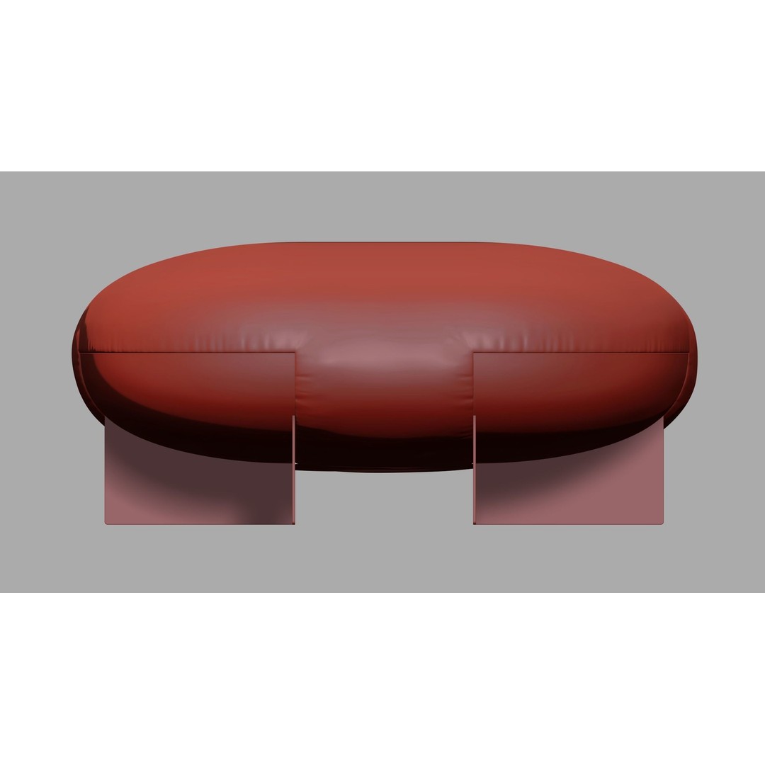 ORI Pouffe 3D Model – Elegant Furniture Design, FBX, Game-Ready - View 12