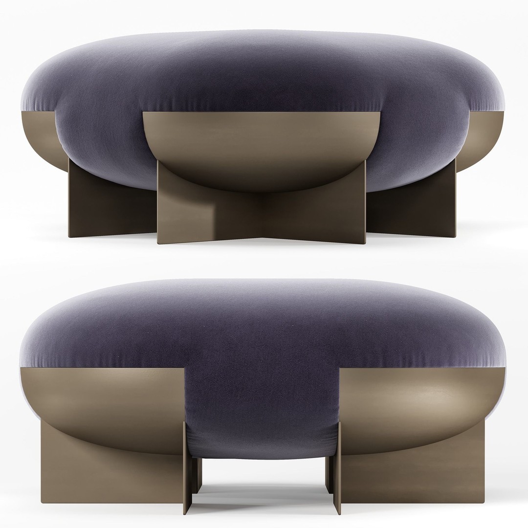 ORI Pouffe 3D Model – Elegant Furniture Design, FBX, Game-Ready - View 5