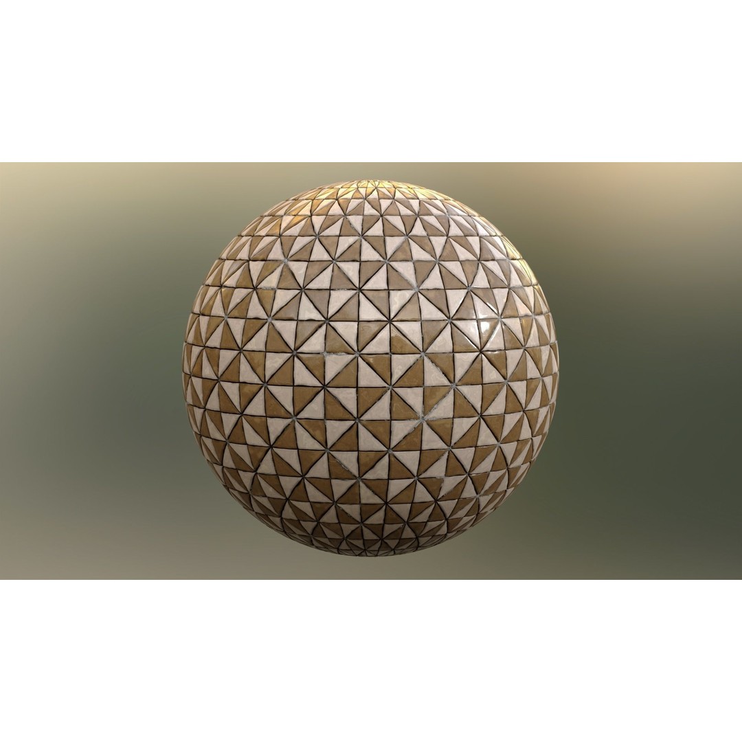 Checkerboard Tile 3D Model – PBR Texture, 4K Maps, Multi-Color - View 11