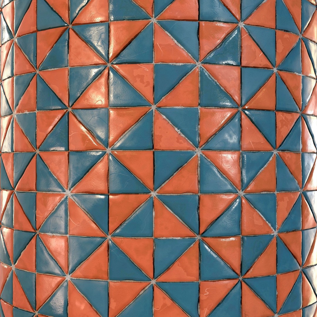 Checkerboard Tile 3D Model – PBR Texture, 4K Maps, Multi-Color - View 12