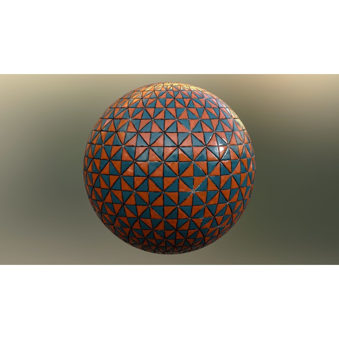 Checkerboard Tile 3D Model – PBR Texture, 4K Maps, Multi-Color - View 13