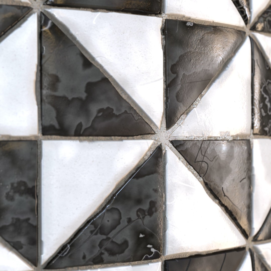 Checkerboard Tile 3D Model – PBR Texture, 4K Maps, Multi-Color - View 14
