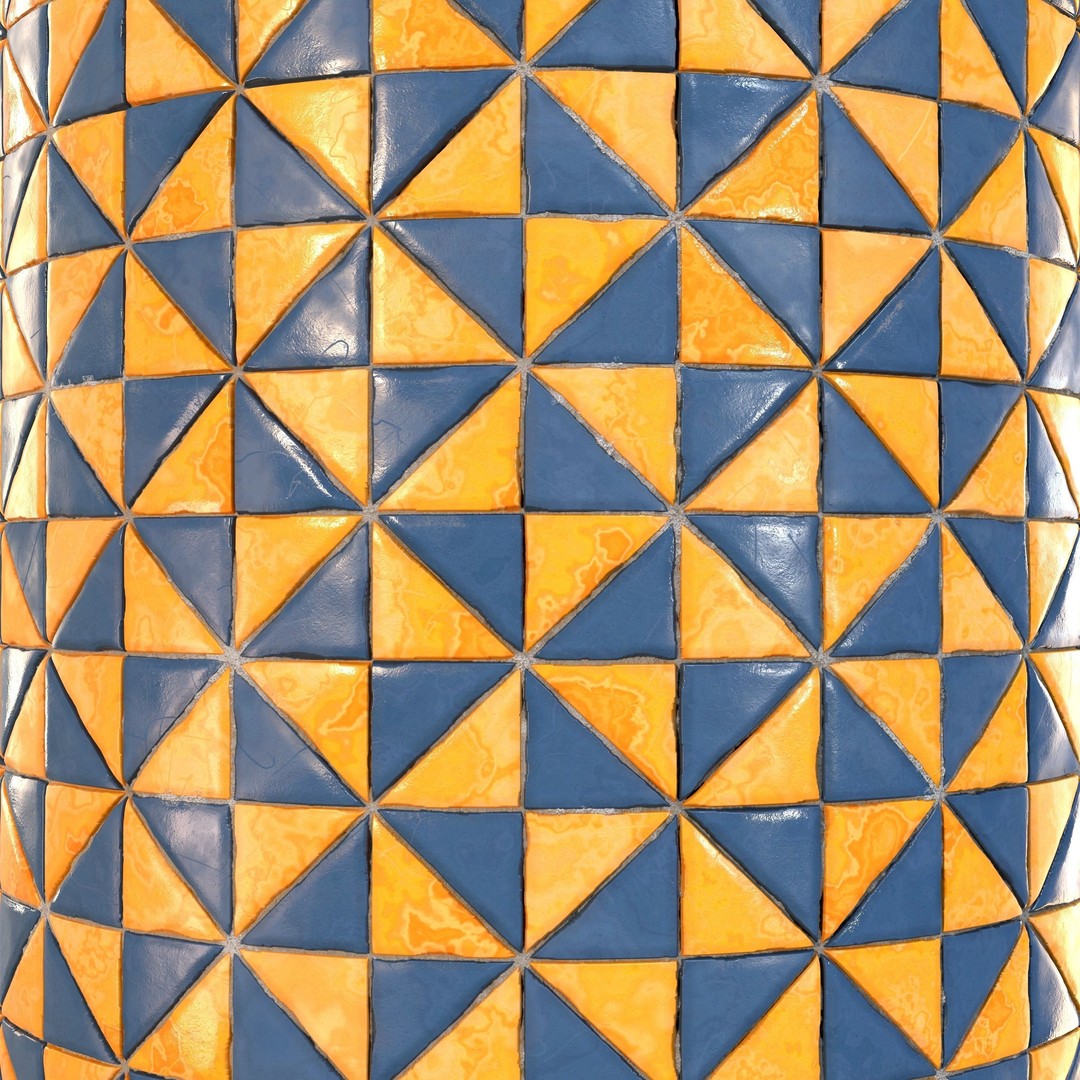 Checkerboard Tile 3D Model – PBR Texture, 4K Maps, Multi-Color - View 15