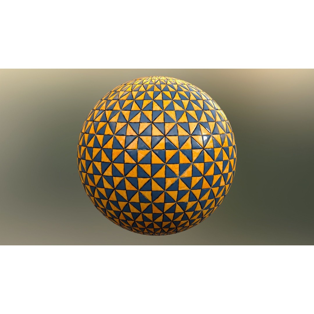 Checkerboard Tile 3D Model – PBR Texture, 4K Maps, Multi-Color - View 16