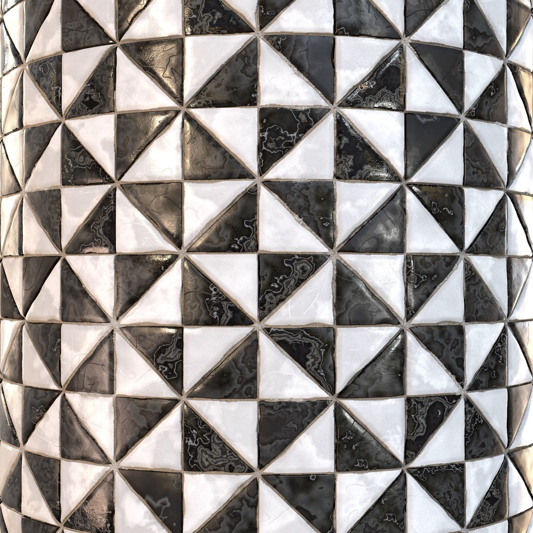 Checkerboard Tile 3D Model – PBR Texture, 4K Maps, Multi-Color - View 20