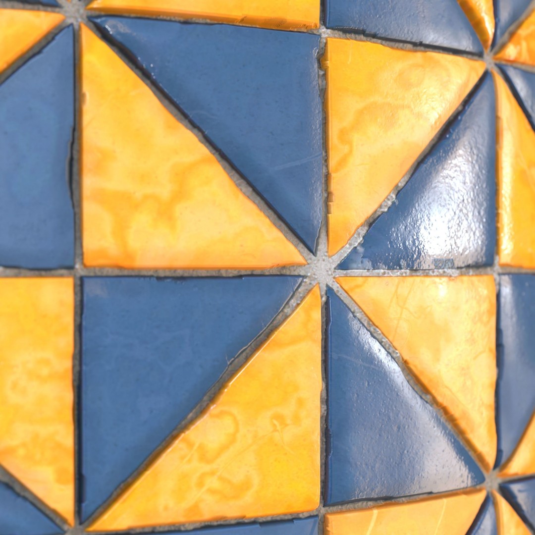 Checkerboard Tile 3D Model – PBR Texture, 4K Maps, Multi-Color - View 22