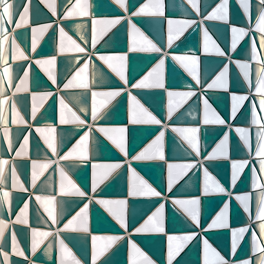Checkerboard Tile 3D Model – PBR Texture, 4K Maps, Multi-Color - View 6