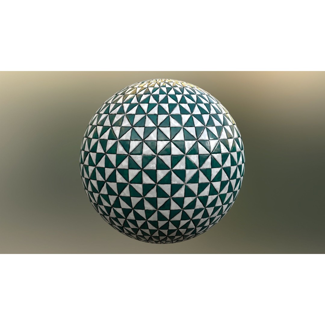 Checkerboard Tile 3D Model – PBR Texture, 4K Maps, Multi-Color - View 7
