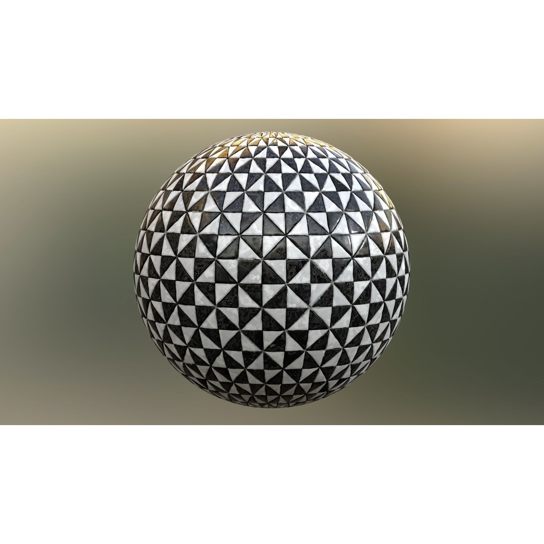 Checkerboard Tile 3D Model – PBR Texture, 4K Maps, Multi-Color - View 9