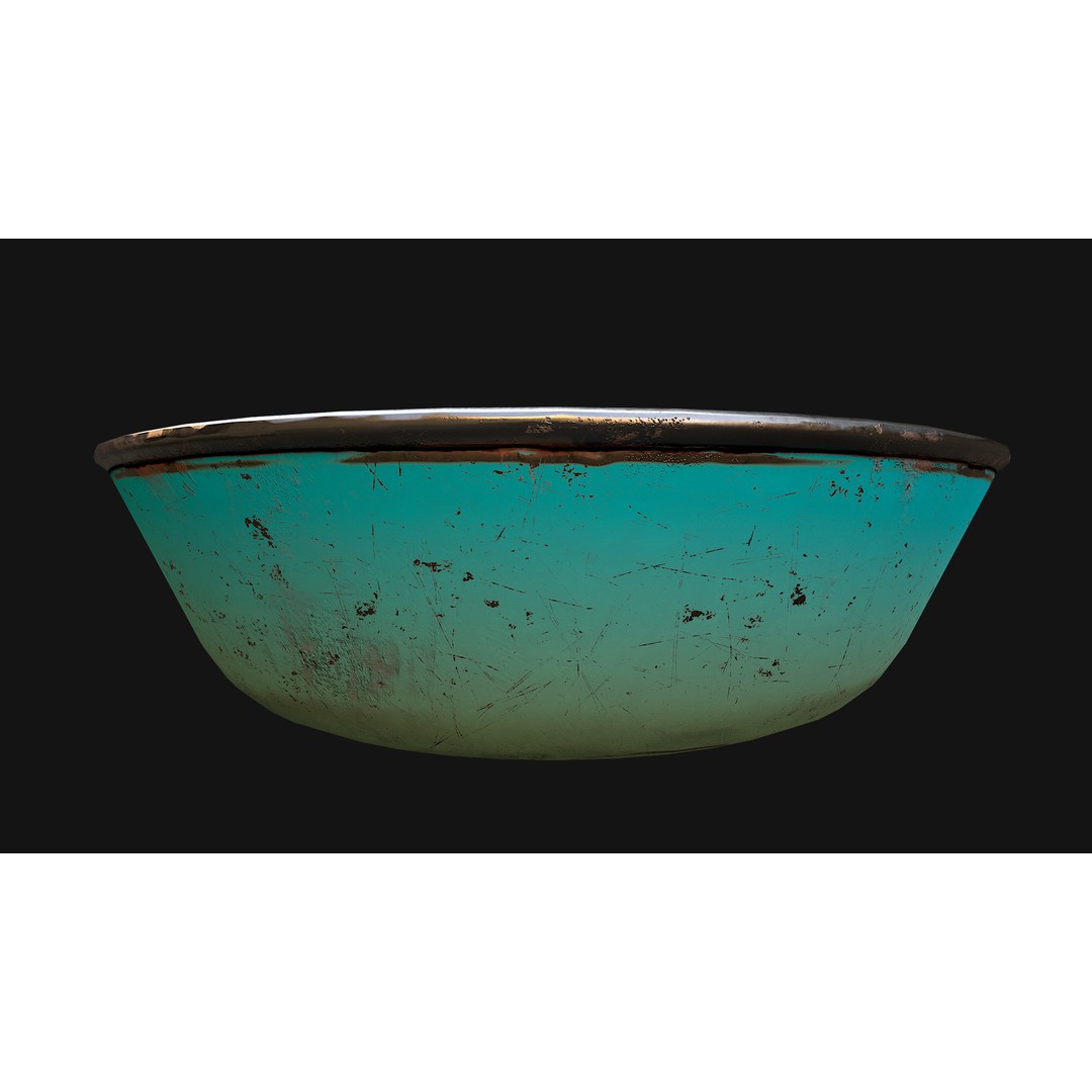 Pet Food Bowl 3D Model – Low Poly Game Ready Asset, FBX, PBR - View 20
